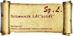 Sztancsik László névjegykártya
