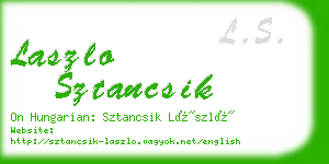 laszlo sztancsik business card